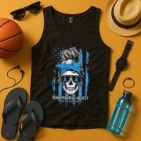 Diabetes Awareness Dead Pancreas Society Messy Bun Tank Top thumb 4