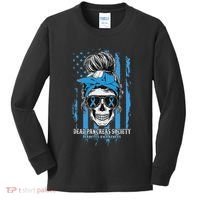 Diabetes Awareness Dead Pancreas Society Messy Bun Kids Long Sleeve Shirt thumb 0