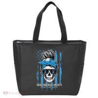 Diabetes Awareness Dead Pancreas Society Messy Bun Tote Bag thumb 0