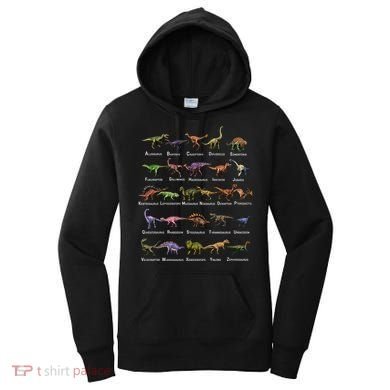 Dinosaur Alphabet Dino Pre Historic Animal Dinosaur Lover Gift Women's Hoodie
