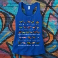 Dinosaur Alphabet Dino Pre Historic Animal Dinosaur Lover Gift Women's Tank Top thumb 3