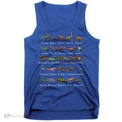 Dinosaur Alphabet Dino Pre Historic Animal Dinosaur Lover Gift Tank Top