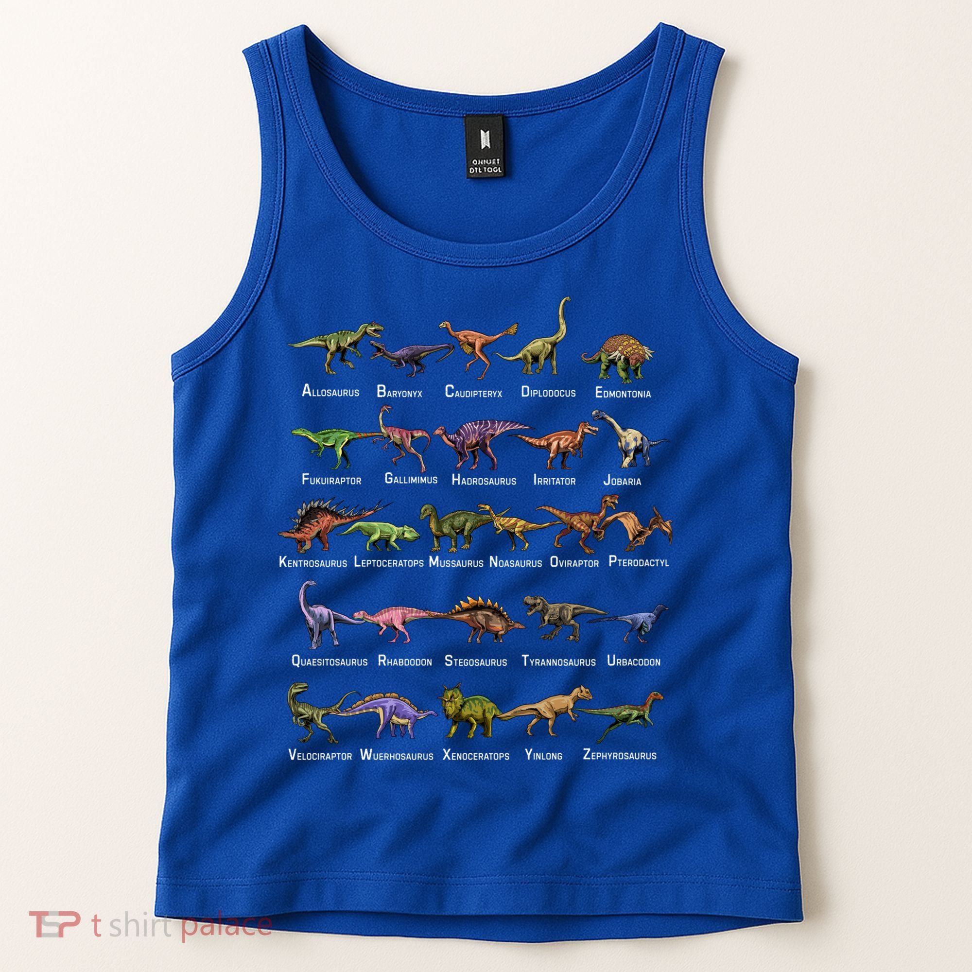 Dinosaur Alphabet Dino Pre Historic Animal Dinosaur Lover Gift Tank Top