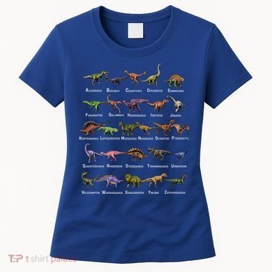 Dinosaur Alphabet Dino Pre Historic Animal Dinosaur Lover Gift Women's T-Shirt