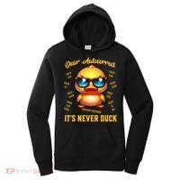Dear Autocorrect Duckling It Is Never Duck Adult Humor Women's Hoodie thumb 0