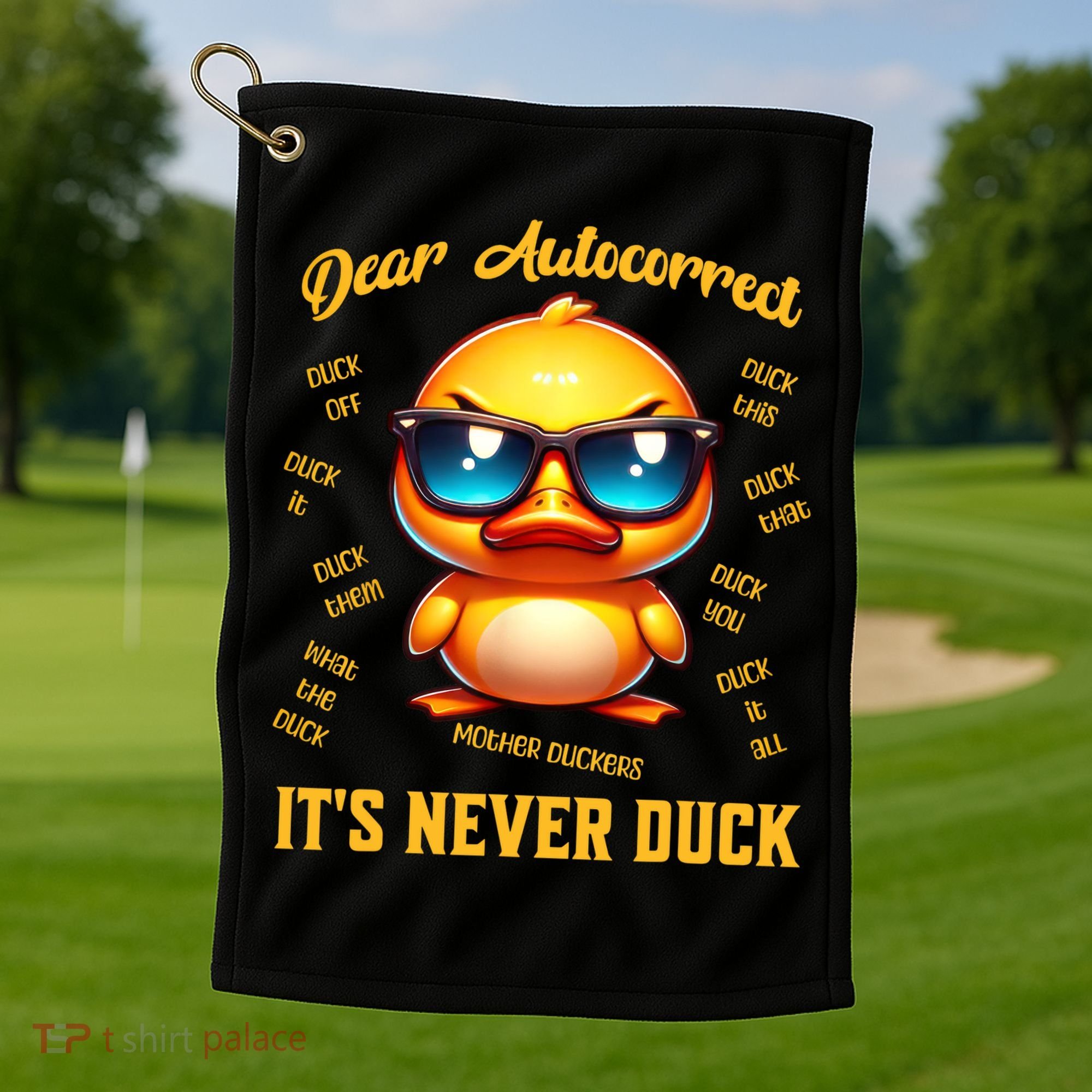 Dear Autocorrect Duckling It Is Never Duck Adult Humor Golf Towel