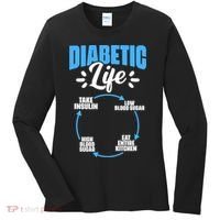 Diabetes Awareness Diabetic Life Diabetes Warrior Women's Long Sleeve Shirt thumb 0