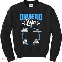 Diabetes Awareness Diabetic Life Diabetes Warrior Kids Sweatshirt thumb 0