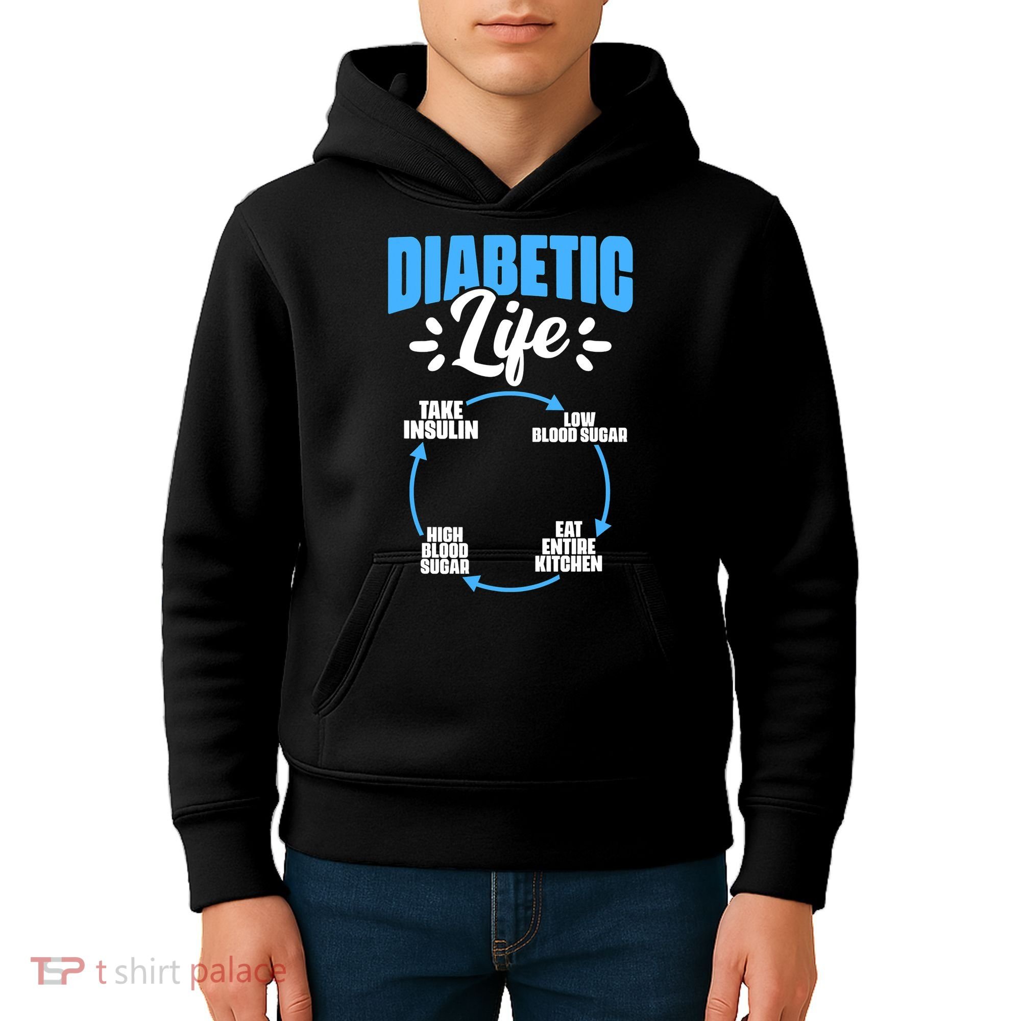 Diabetes Awareness Diabetic Life Diabetes Warrior Kids Hoodie