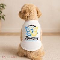 Differently Amazing Down Syndrome Awareness Butterfly Ribbon Doggie Tank thumb 2