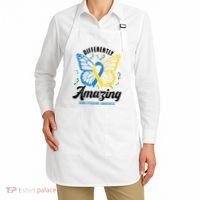 Differently Amazing Down Syndrome Awareness Butterfly Ribbon Apron thumb 2