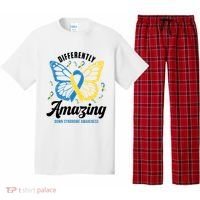 Differently Amazing Down Syndrome Awareness Butterfly Ribbon Pajama Set thumb 0