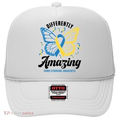 Differently Amazing Down Syndrome Awareness Butterfly Ribbon Hat