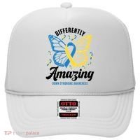 Differently Amazing Down Syndrome Awareness Butterfly Ribbon Hat thumb 0