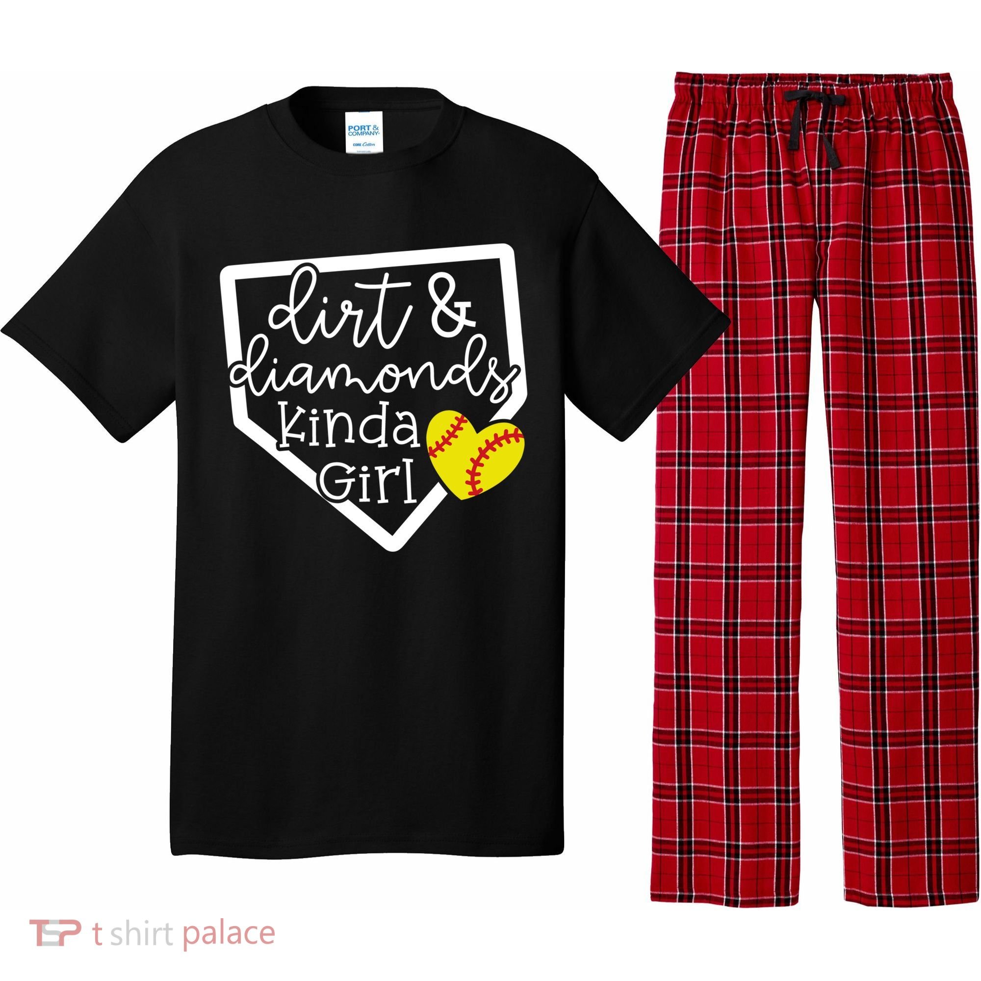 Dirt And Diamonds Kinda Girl Baseball Softball Mom Meaningful Gift Pajama Set