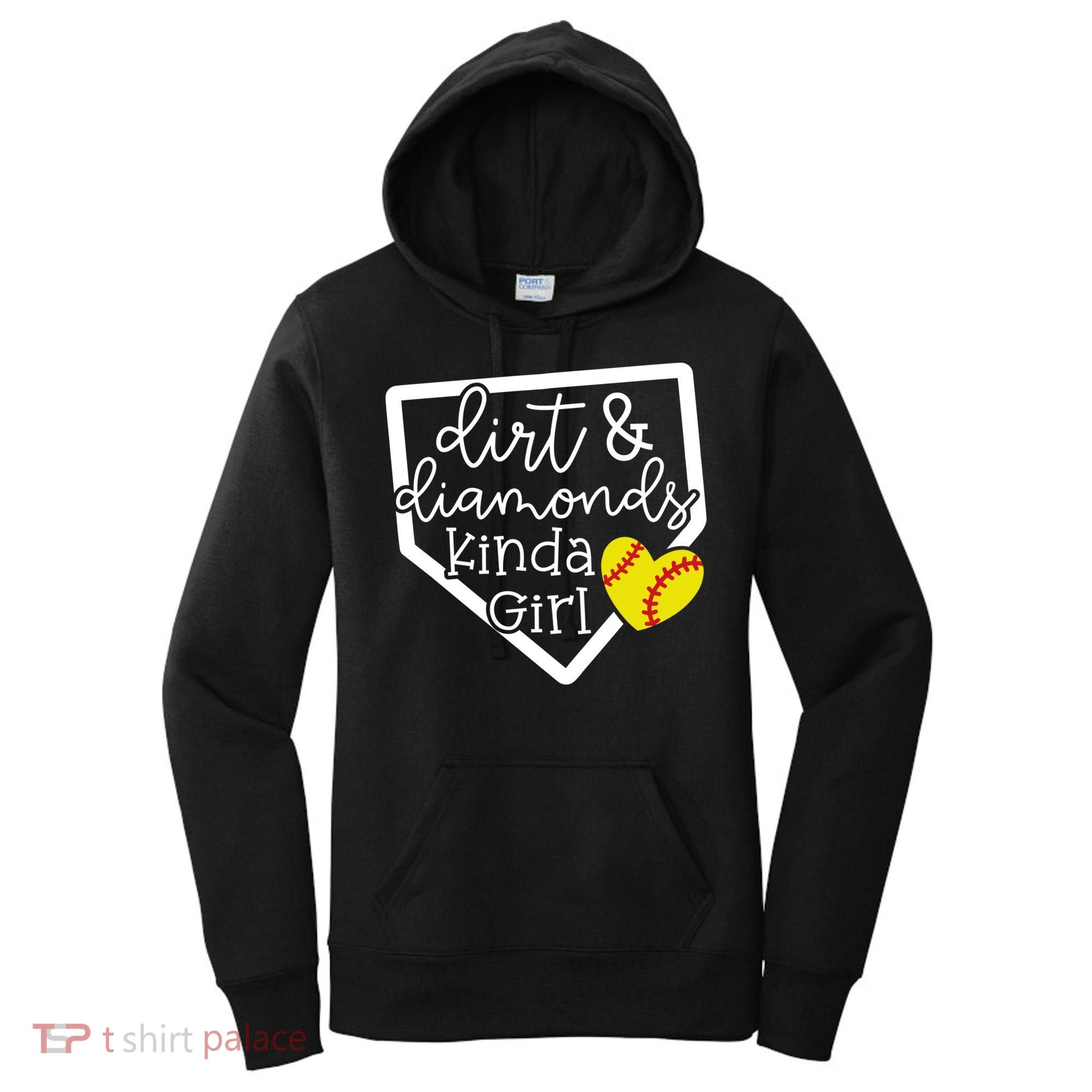 Dirt And Diamonds Kinda Girl Baseball Softball Mom Meaningful Gift Women's Hoodie