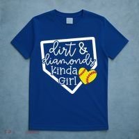Dirt And Diamonds Kinda Girl Baseball Softball Mom Meaningful Gift T-Shirt thumb 5