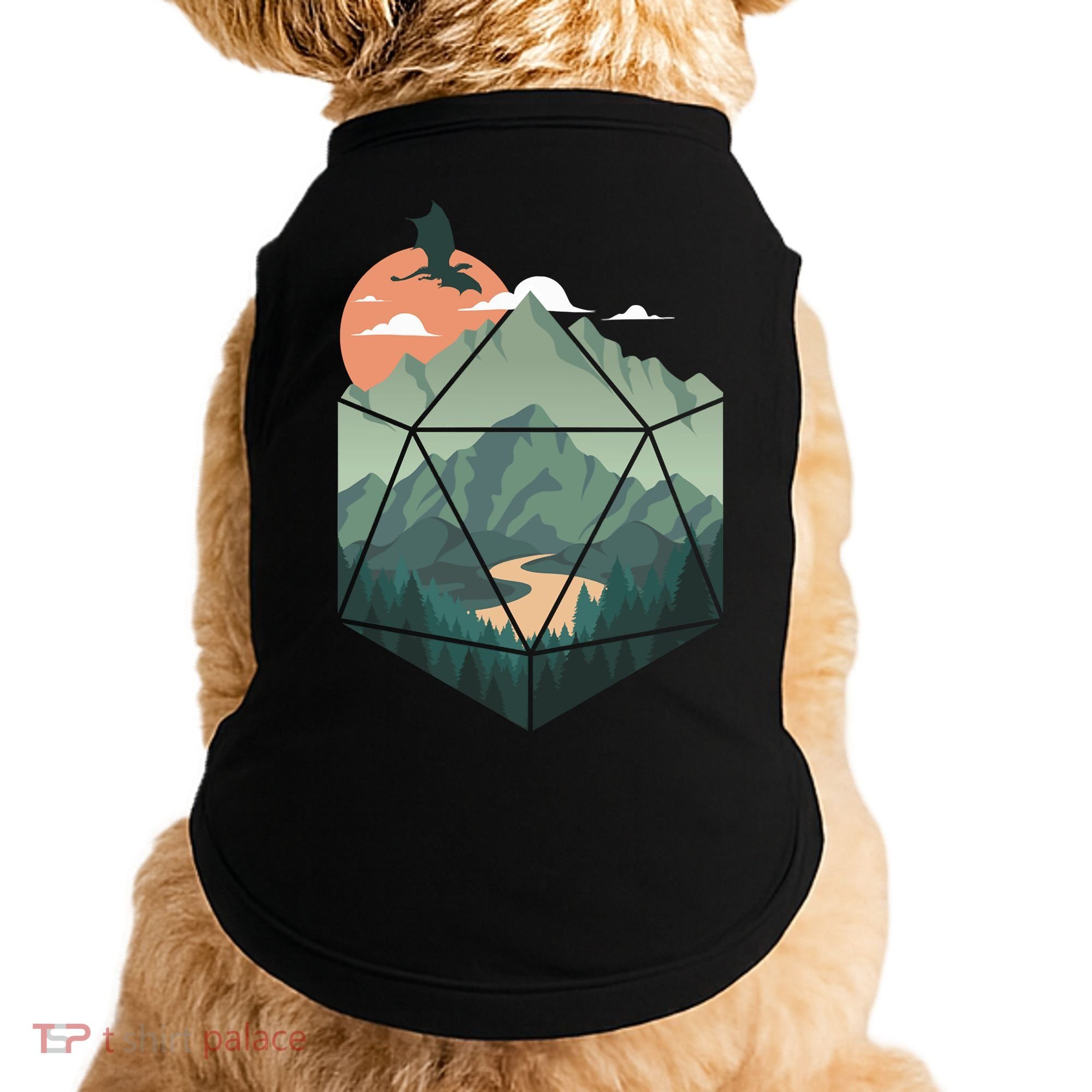 D20 Art Dungeons Lover Fantasy Gaming Doggie Tank