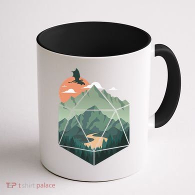 D20 Art Dungeons Lover Fantasy Gaming Coffee Mug back