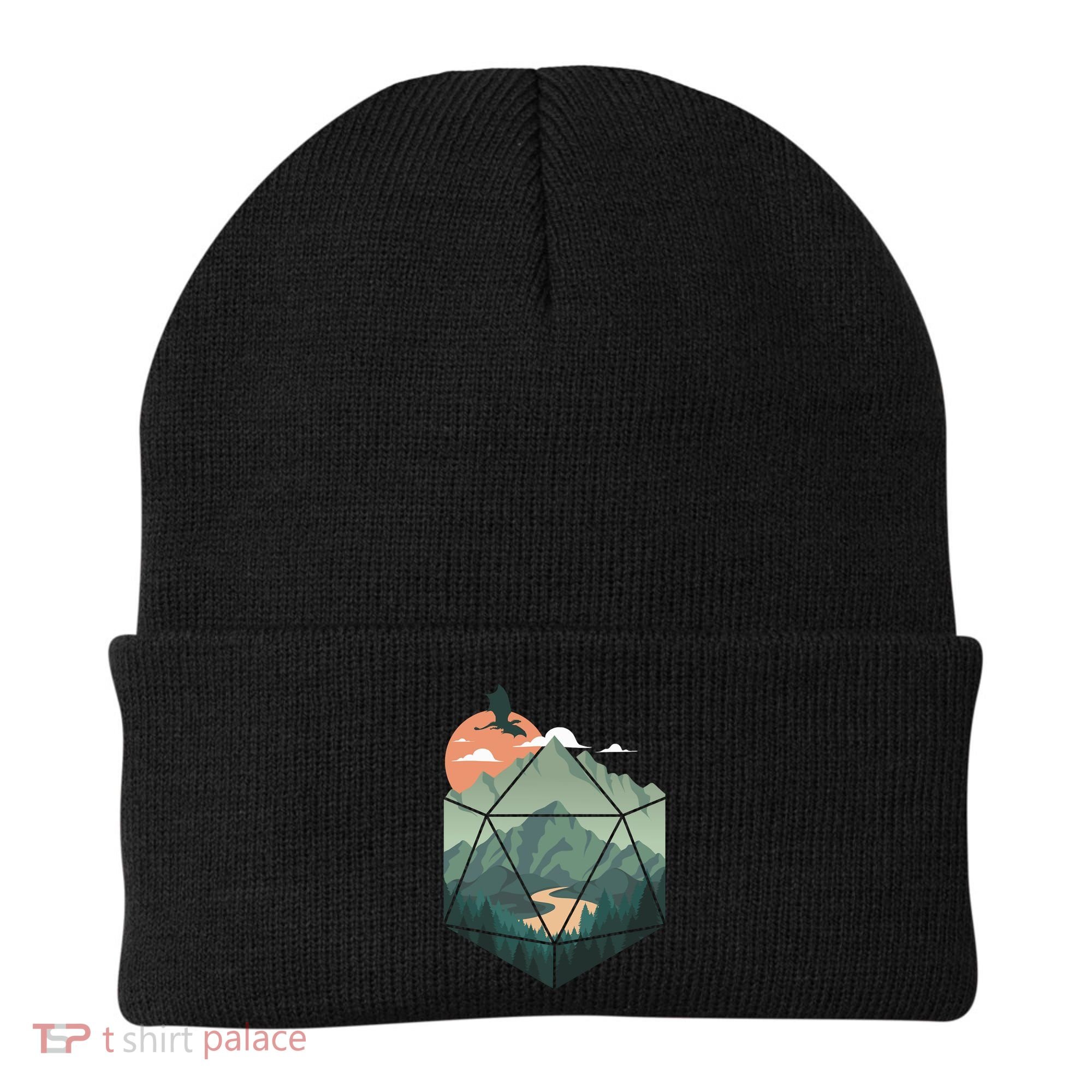 D20 Art Dungeons Lover Fantasy Gaming Beanie