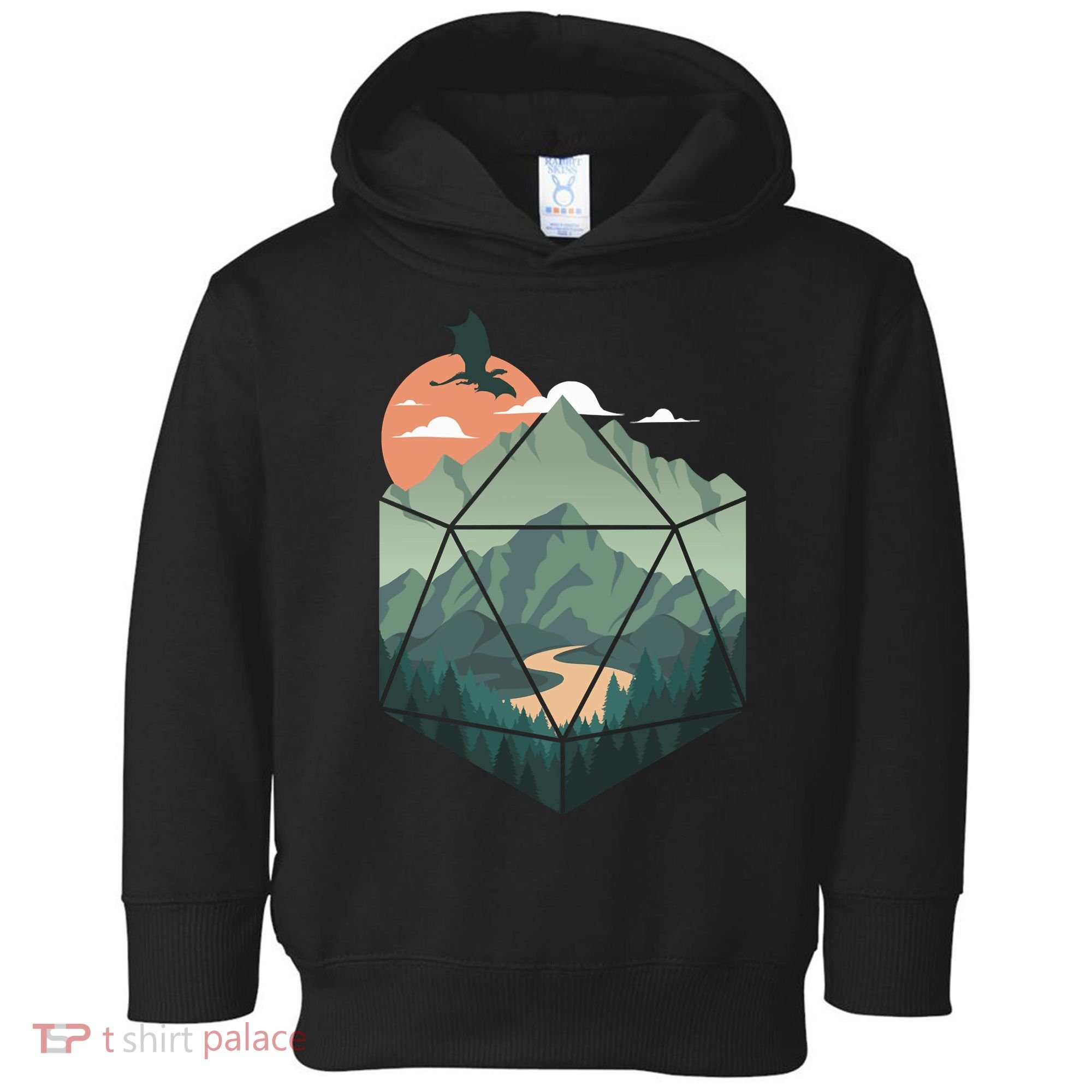 D20 Art Dungeons Lover Fantasy Gaming Toddler Hoodie