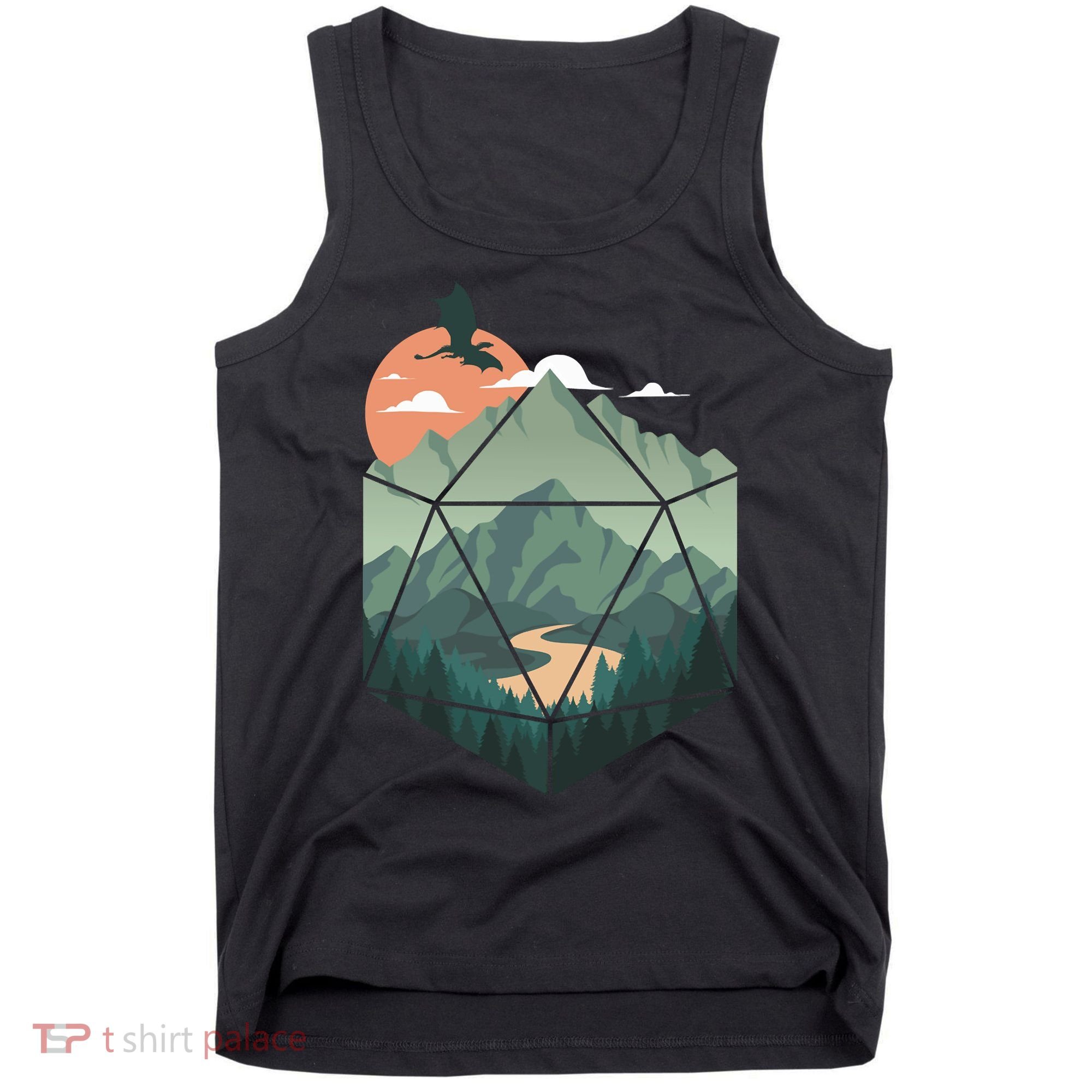 D20 Art Dungeons Lover Fantasy Gaming Tank Top