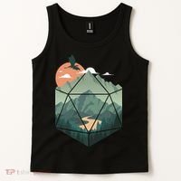 D20 Art Dungeons Lover Fantasy Gaming Tank Top thumb 2