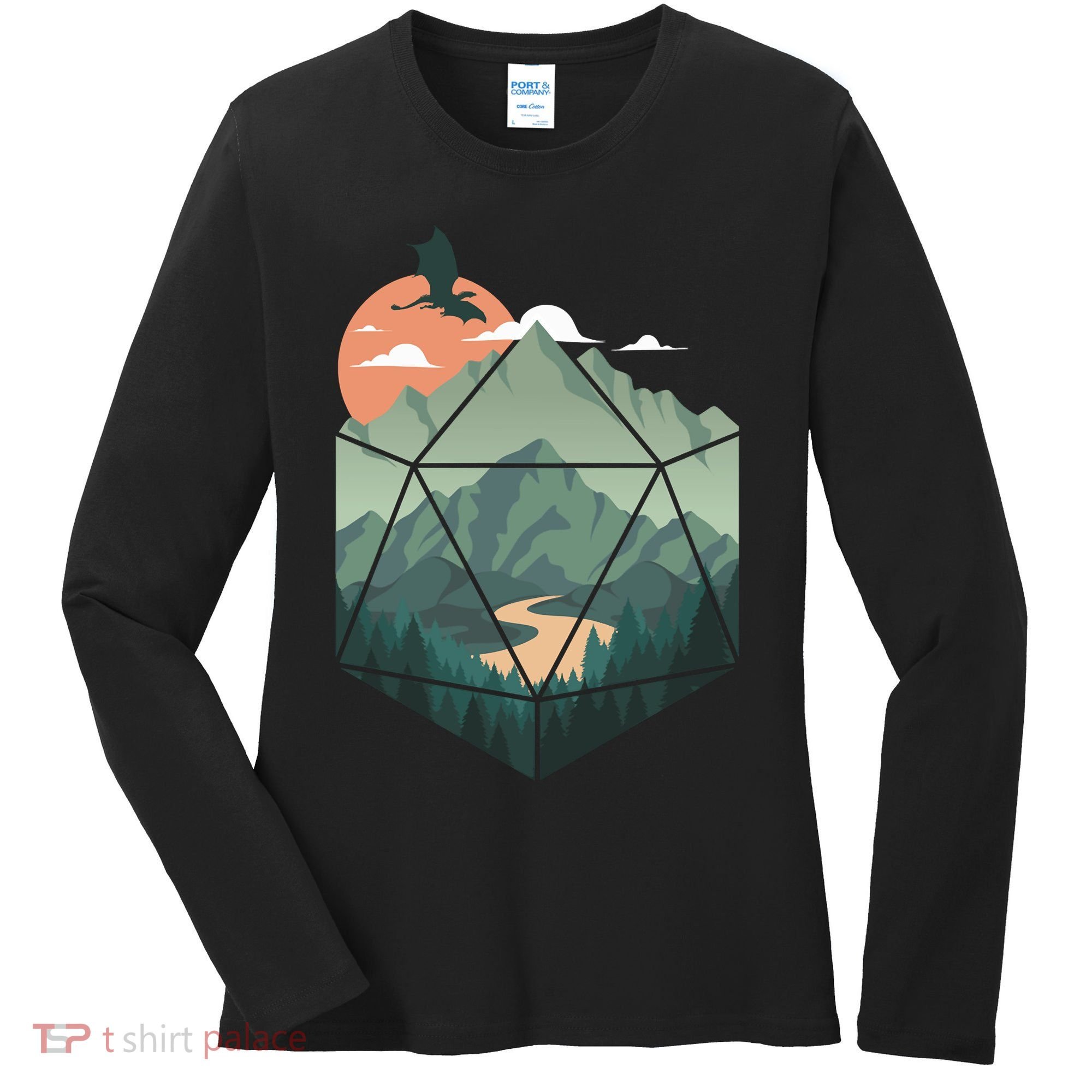 D20 Art Dungeons Lover Fantasy Gaming Women's Long Sleeve Shirt