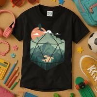 D20 Art Dungeons Lover Fantasy Gaming Kids T-Shirt thumb 3