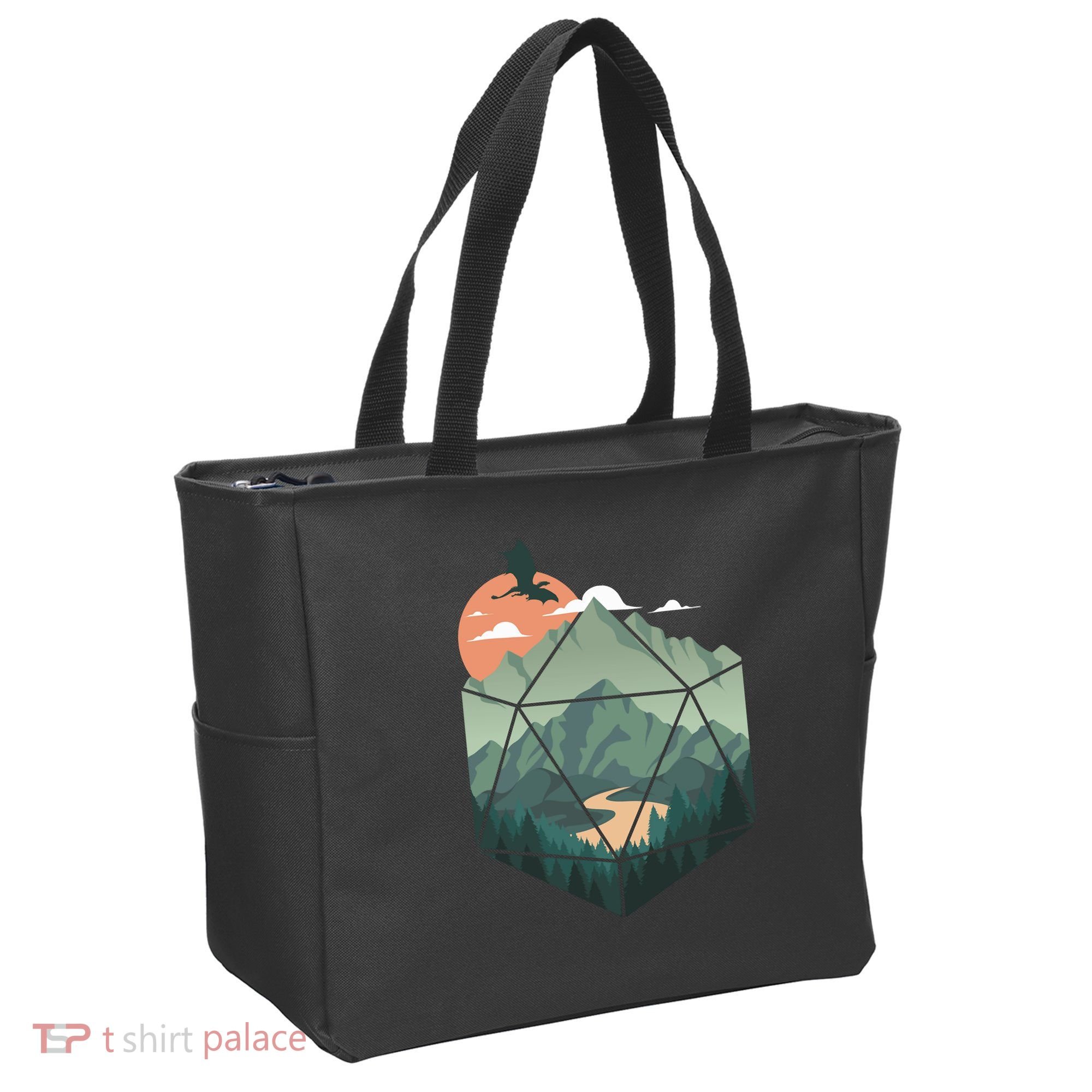 D20 Art Dungeons Lover Fantasy Gaming Tote Bag