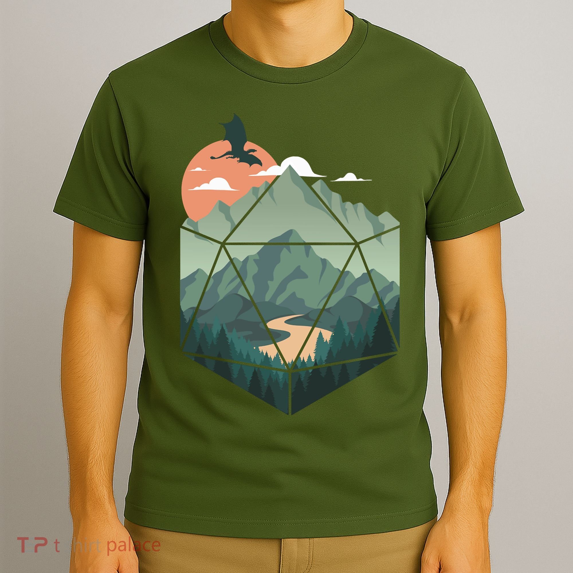 D20 Art Dungeons Lover Fantasy Gaming T-Shirt