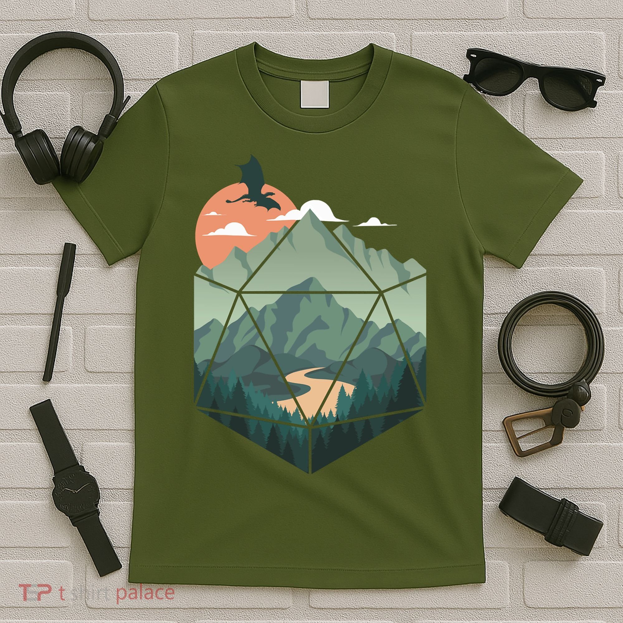 D20 Art Dungeons Lover Fantasy Gaming T-Shirt