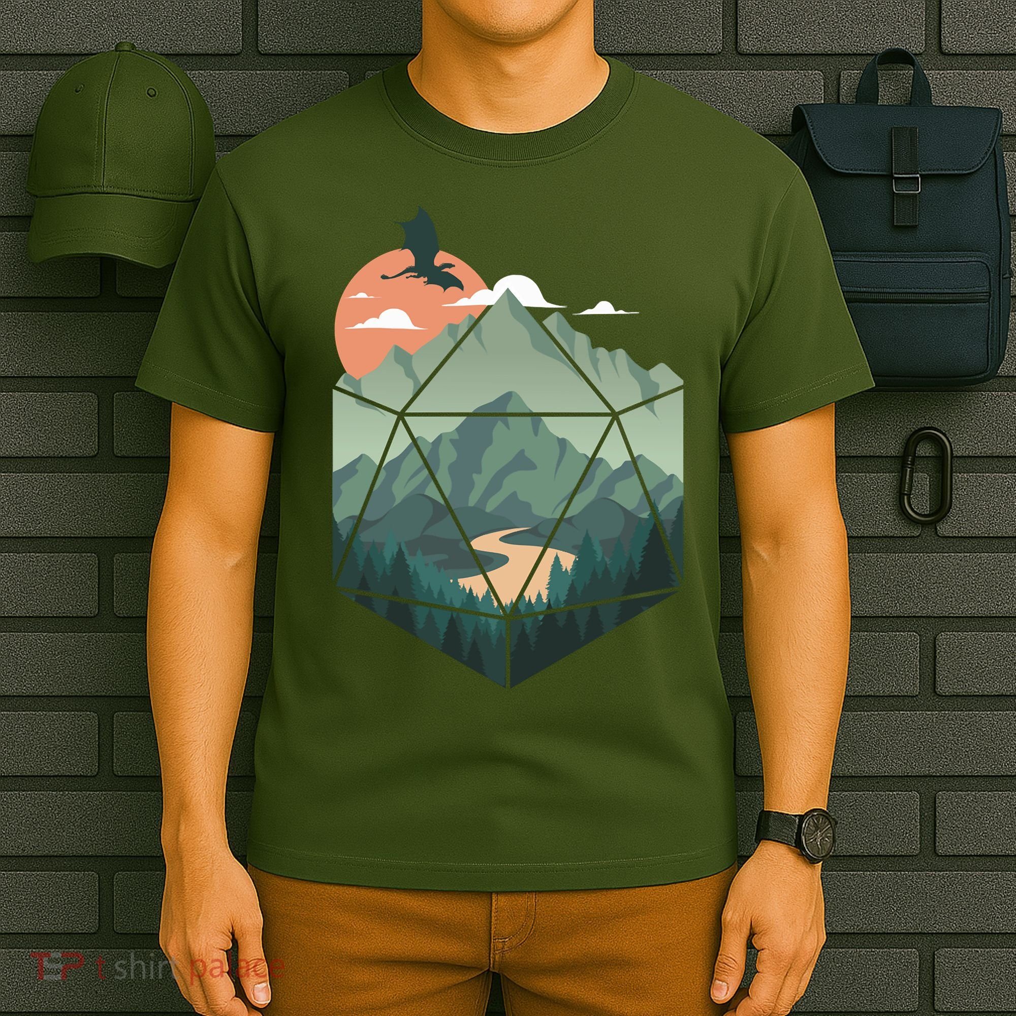 D20 Art Dungeons Lover Fantasy Gaming T-Shirt