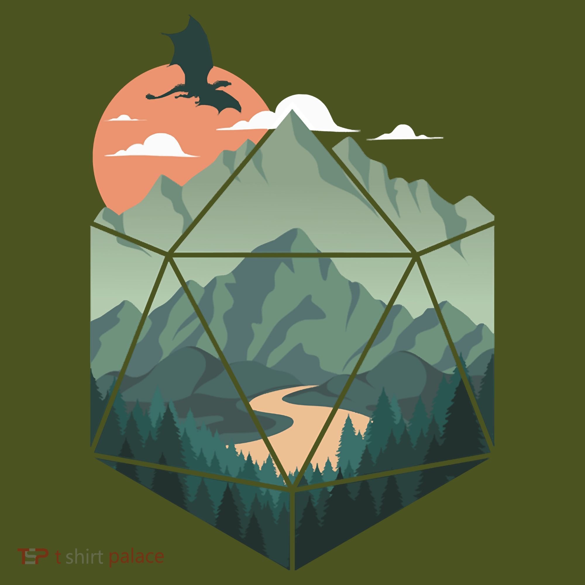 D20 Art Dungeons Lover Fantasy Gaming T-Shirt