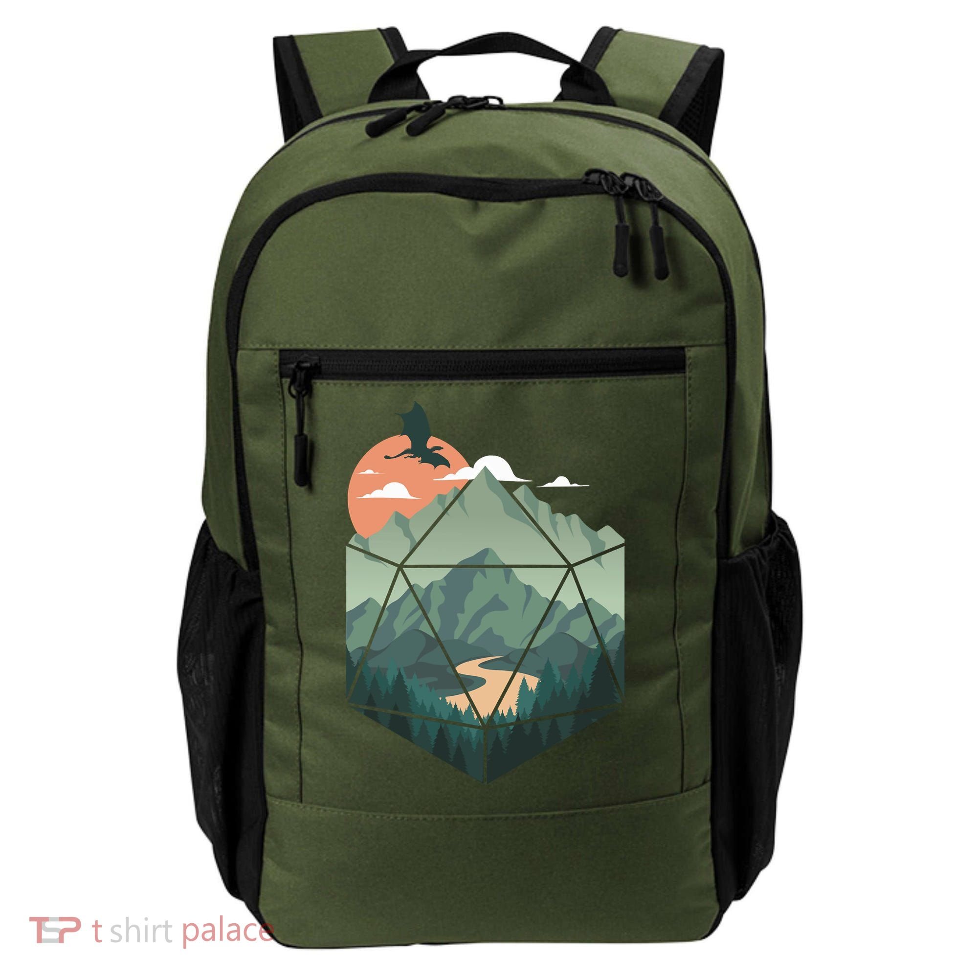 D20 Art Dungeons Lover Fantasy Gaming Backpack
