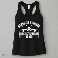 Desantis Airlines Distress Flag Bringing The Border To You Women's Tank Top thumb 3