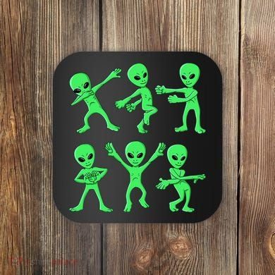 Dancing Aliens Dance Challenge Coaster