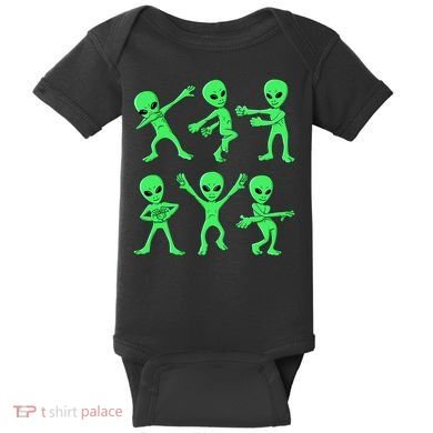 Dancing Aliens Dance Challenge Baby Bodysuit
