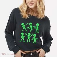 Dancing Aliens Dance Challenge Cropped Pullover Crew thumb 2