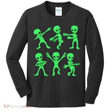 Dancing Aliens Dance Challenge Kids Long Sleeve Shirt