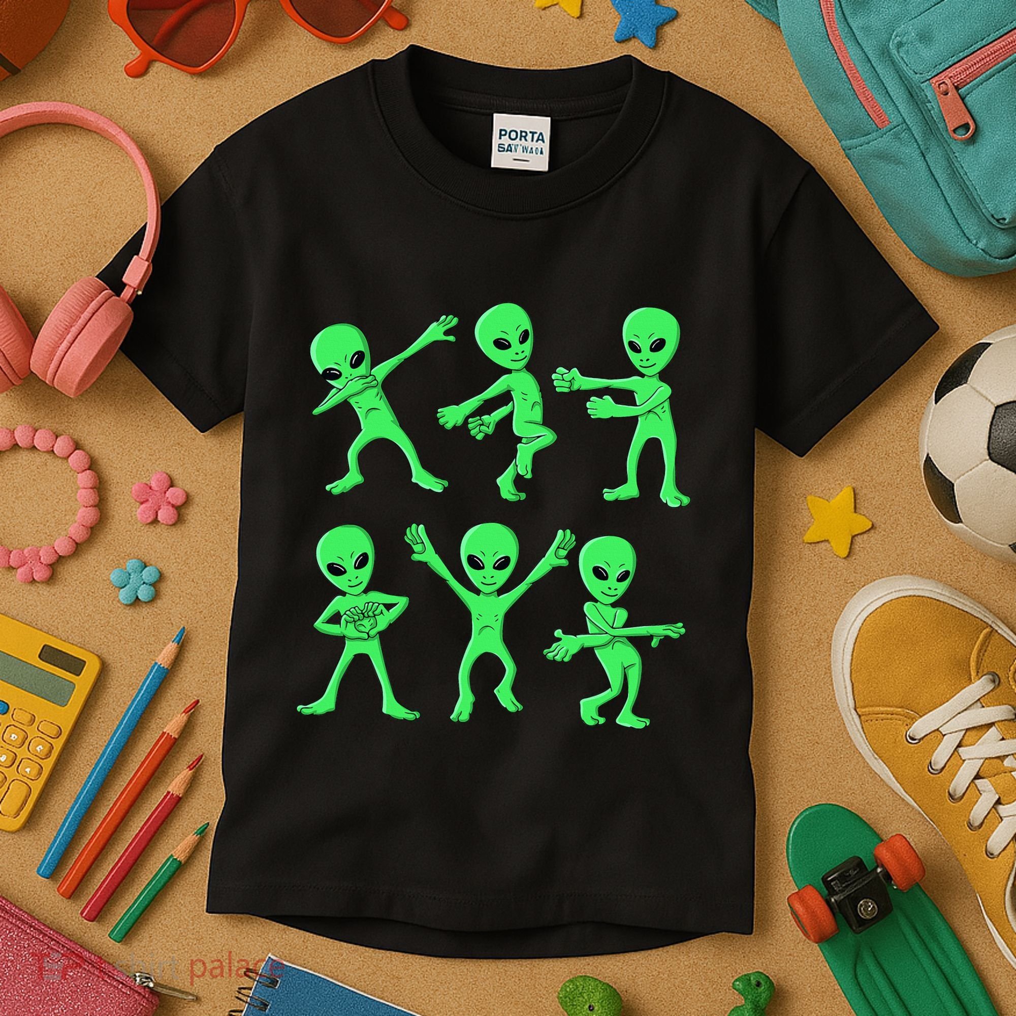 Dancing Aliens Dance Challenge Kids T-Shirt