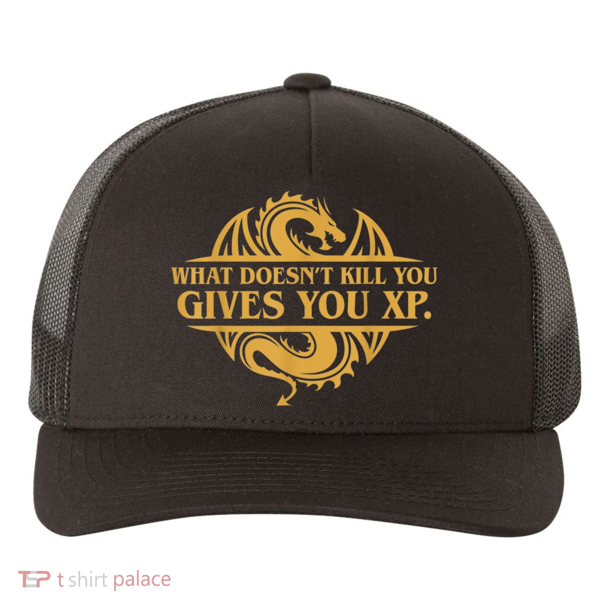 Dungeons And Dragons What Doesn't Kill You Gives You XP Yupoong Adult 5-Panel Trucker Hat