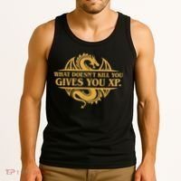 Dungeons And Dragons What Doesn't Kill You Gives You XP Tank Top thumb 3