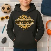 Dungeons And Dragons What Doesn't Kill You Gives You XP Kids Hoodie thumb 2