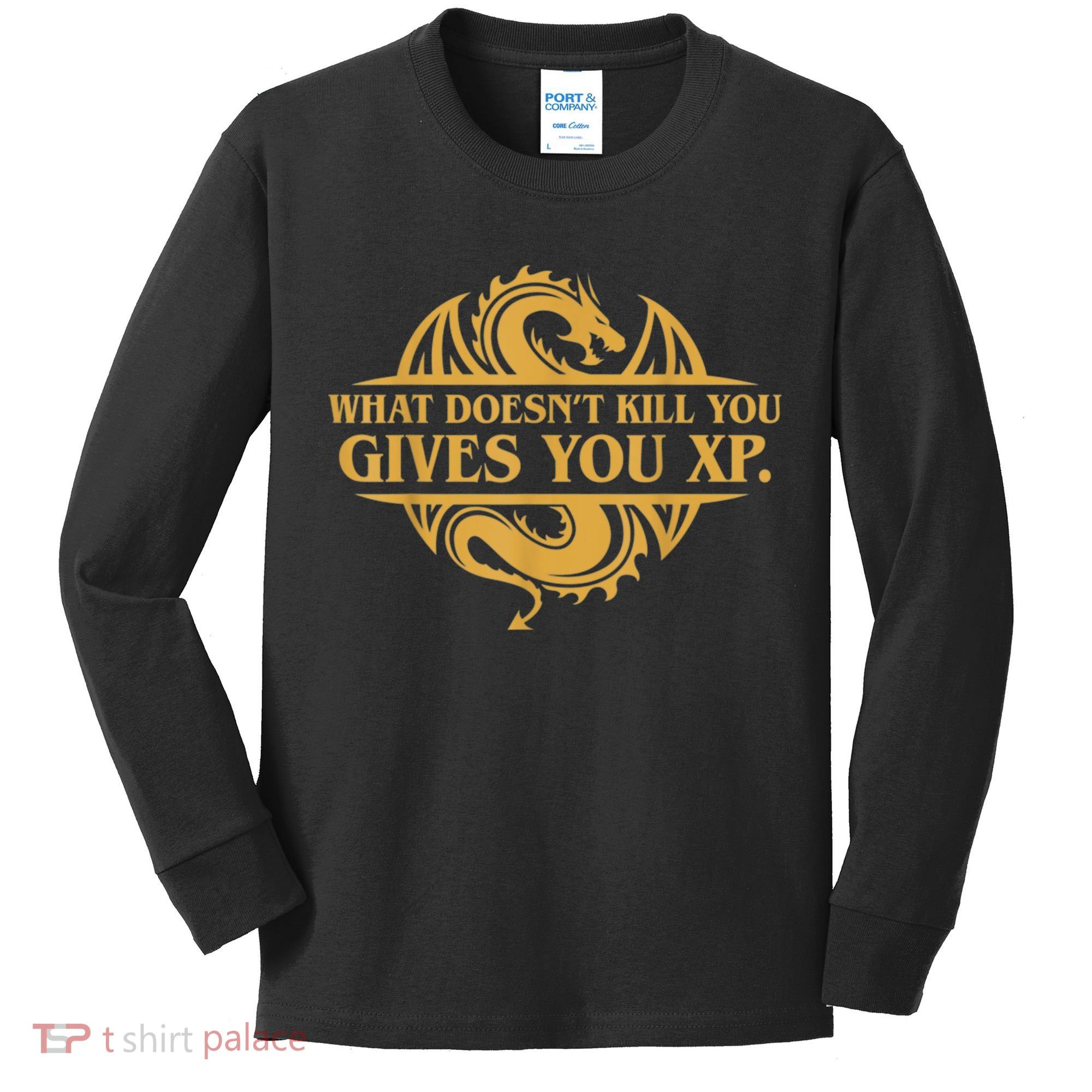 Dungeons And Dragons What Doesn't Kill You Gives You XP Kids Long Sleeve Shirt