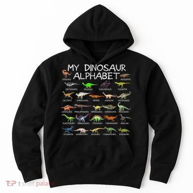 Dinosaur Alphabet Dino Abc For Women Dinosaur Hoodie