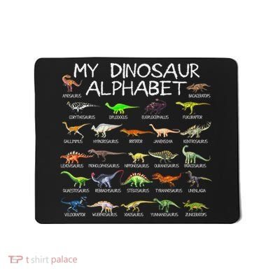 Dinosaur Alphabet Dino Abc For Women Dinosaur Mousepad