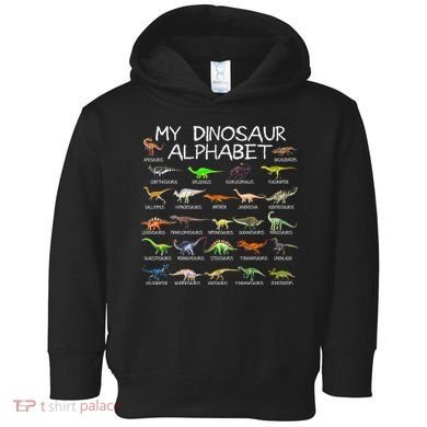 Dinosaur Alphabet Dino Abc For Women Dinosaur Toddler Hoodie