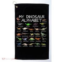 Dinosaur Alphabet Dino Abc For Women Dinosaur Golf Towel thumb 0
