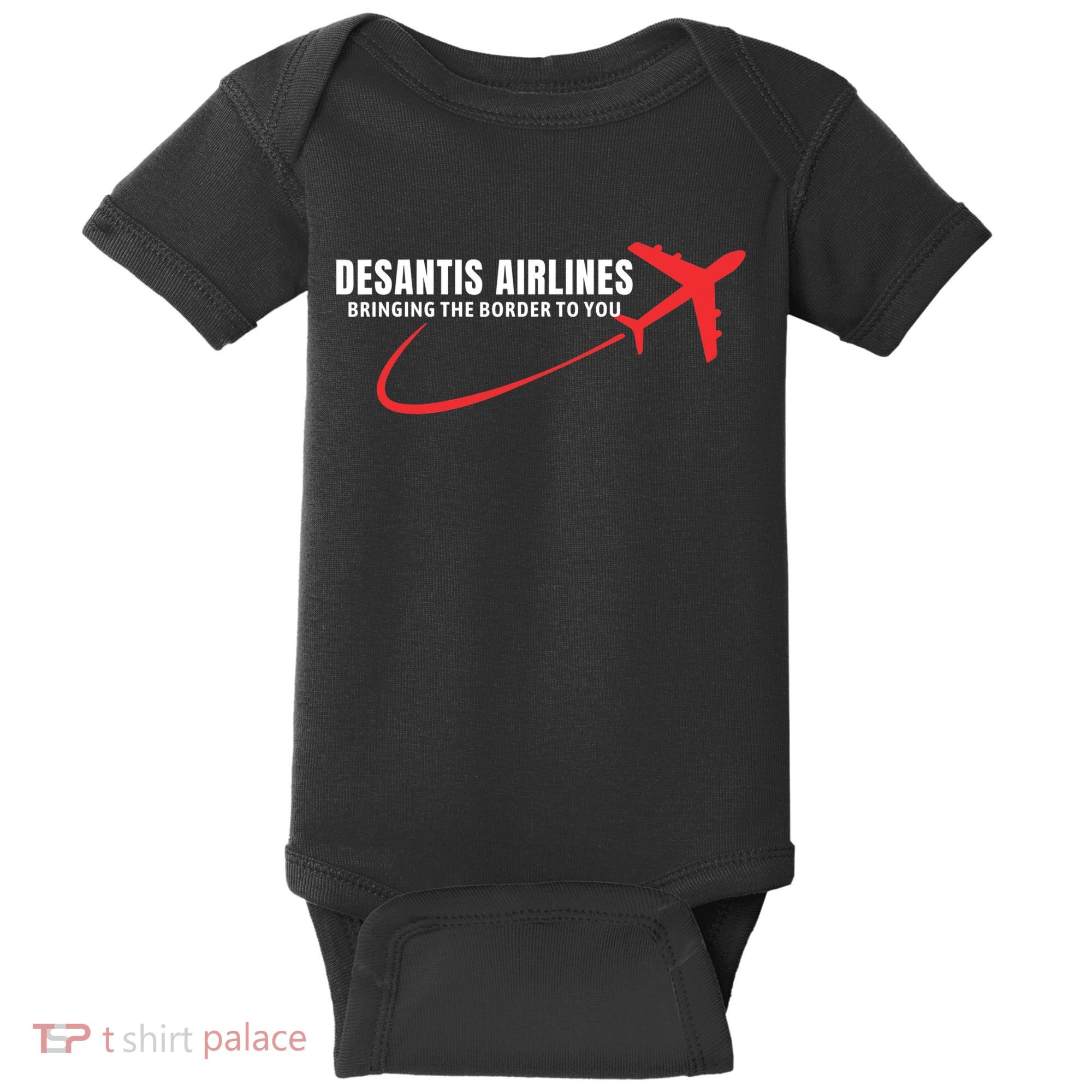 Desantis Airlines DeSantis Airlines Funny Political Trending Baby Bodysuit